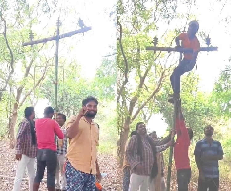 बांस-बल्ली के सहारे दौड़ रही बिजली, दे रही हादसे को दावत