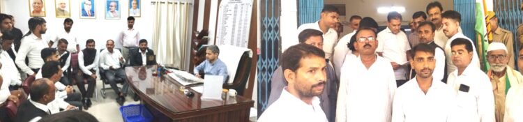 पूर्व राज्य मंत्री के खिलाफ अधिवक्ता हुए लामबंद, दिया ज्ञापन