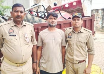 चोरी हुए ट्रैक्टर के खुले पुर्जों व ट्रॉली के साथ एक आरोपी गिरफ्तार