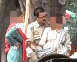 होमगार्ड की गोद में बैठी युवती का वीडियो वायरल