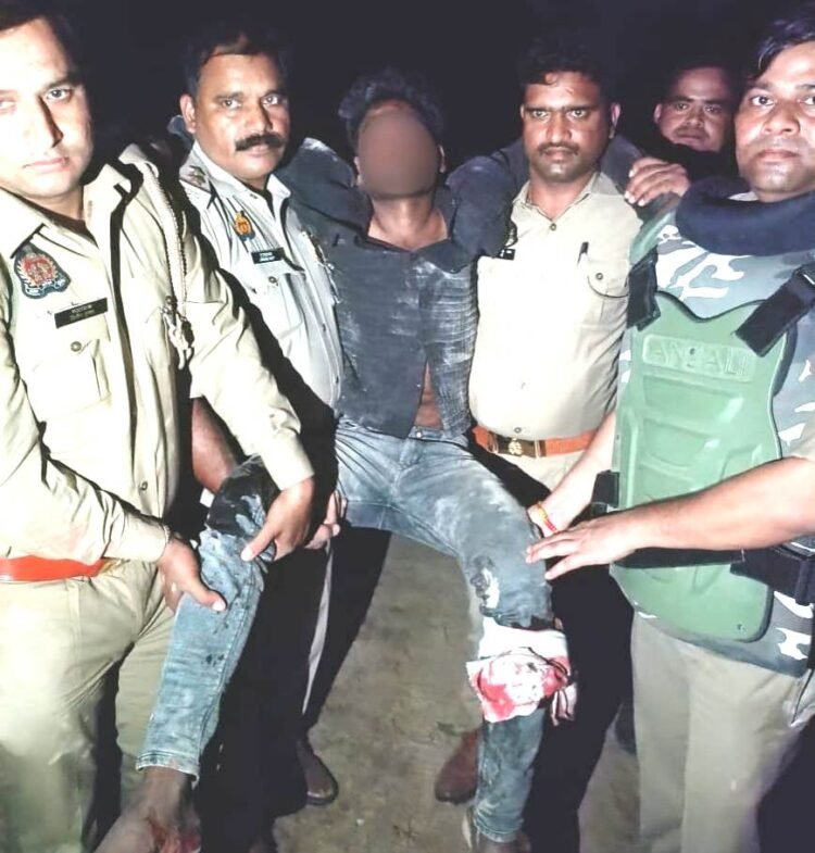 धाता पुलिस ने 25 हजार के इनामिया को मुठभेड़ में किया गिरफ्तार