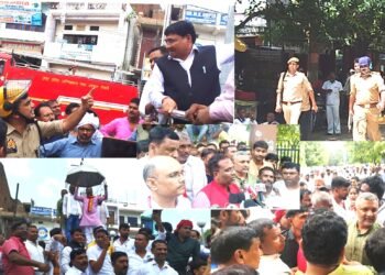 सरदार सेना के कार्यकर्ताओं ने किया प्रदर्शन, डीएम व एसपी से हुई वार्ता