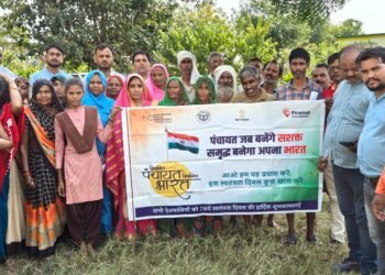 ग्राम पंचायत आसलपुर की ग्राम चौपाल में, स्वास्थ्य व पोषण शिविर आयोजित