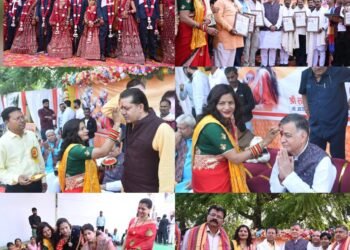 सामूहिक विवाह समारोह का भव्य आयोजन ओम जन सेवा संस्थान द्वारा किया गया