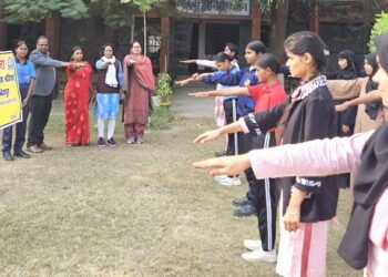 महिला महाविद्यालय में सामूहिक नशा मुक्ति शपथ ग्रहण समारोह संम्पन्न