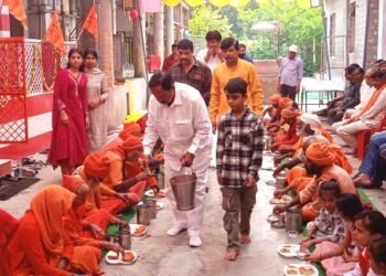 मोटेश्वर महादेव मंदिर में मनाया गया श्रीविष्णु लक्ष्मी जी का आठवां स्थापना दिवस
