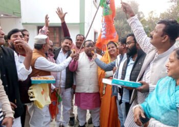 नितिन नबीन के राष्ट्रीय अध्यक्ष बनने पर भाजपाईयों ने मनाया जश्न