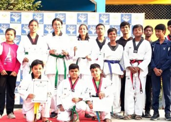 ताइक्वांडो खिलाड़ियों का हुआ बेल्ट प्रमोशन