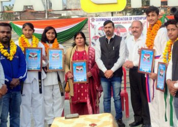 ताइक्वांडो खिलाड़ियों को एसोसिएशन ने किया सम्मानित