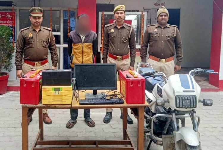 पंचायत भवन में चोरी का खुलासा, अभियुक्त गिरफ्तार