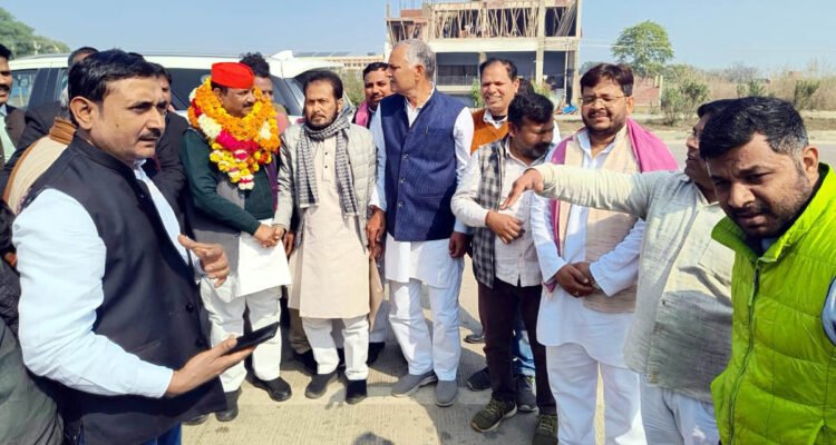 सपाईयों ने प्रदेश अध्यक्ष का किया स्वागत