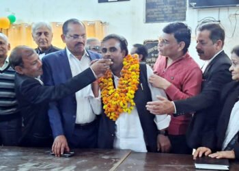 कांग्रेस विधि प्रकोष्ठ के जिलाध्यक्ष का अधिवक्ताओं ने किया स्वागत