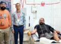 सर्व फॉर ह्यूमैनिटी के सदस्य ने किया रक्तदान