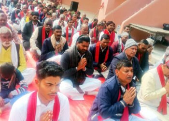 शक्ति सेवा भवन में हुई दिव्य महाआरती