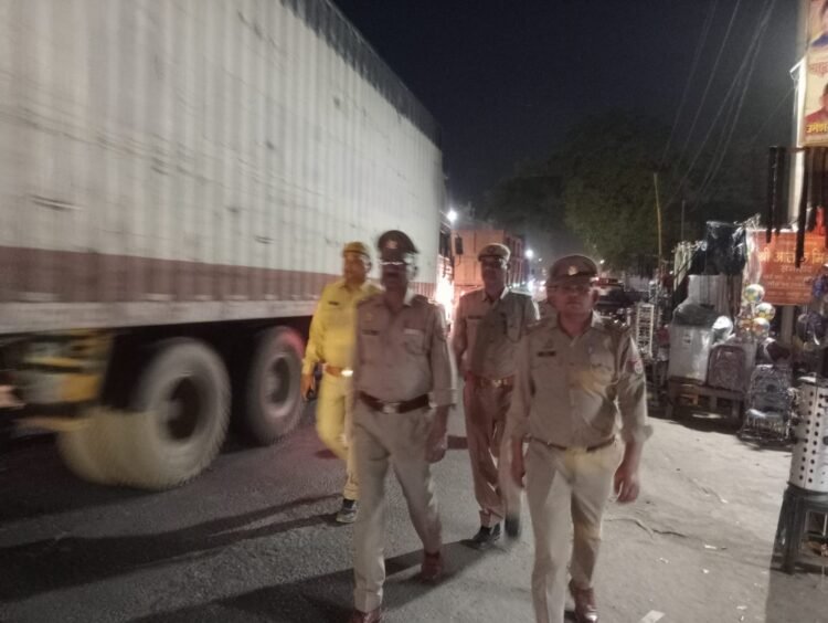 राजपुर पुलिस ने ईद से पहले किया पैदल गश्त