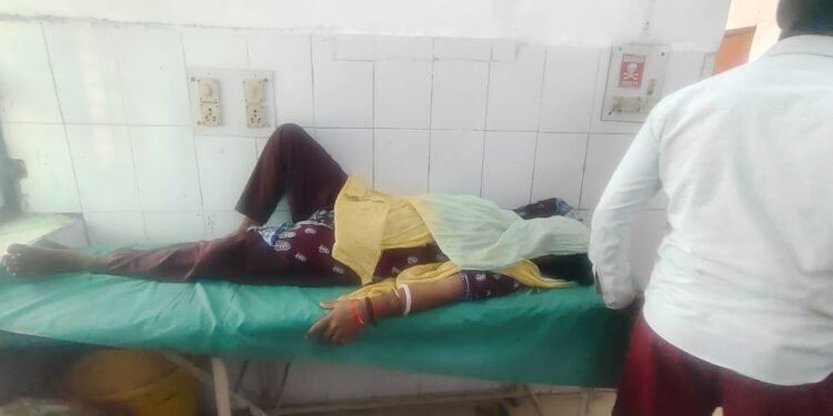 महिला शौच जाते समय बेहोश, अस्पताल में भर्ती