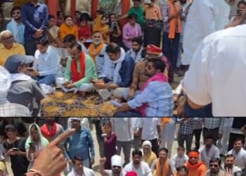 तानाशाही नहीं चलेगी के नारों से गूंजा कलेक्ट्रेट,डीएम कार्यालय के बाहर प्रदर्शन
